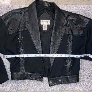 80s Leather Cropped Jacket